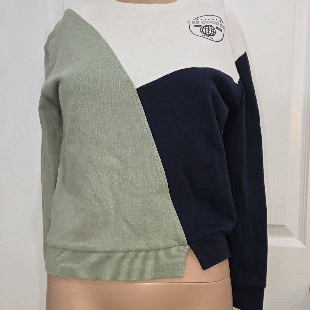 Le Coq Sportif Women's Colorblock Sweater - Green, White, and Navy